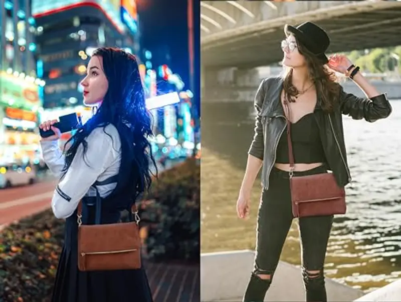 Gladdon borsa tracolla donna, borse donna con 3 scomparti, cartella con multitasche per contenere ciò di cui una donna miniatura 2