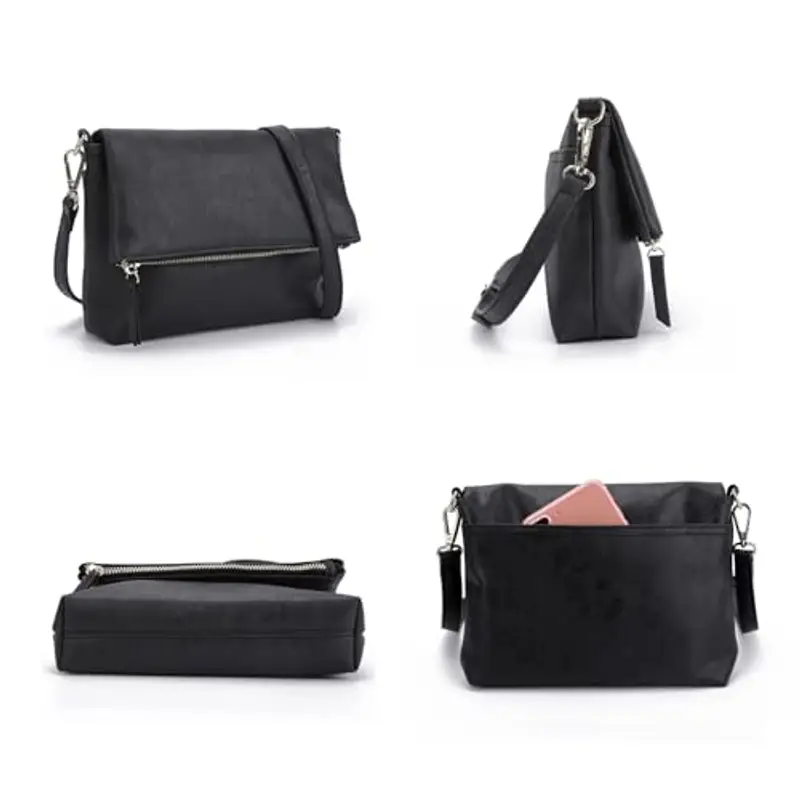 Gladdon borsa tracolla donna, borse donna con 3 scomparti, cartella con multitasche per contenere ciò di cui una donna ha bisogno, morbida e facile da usare miniatura 3