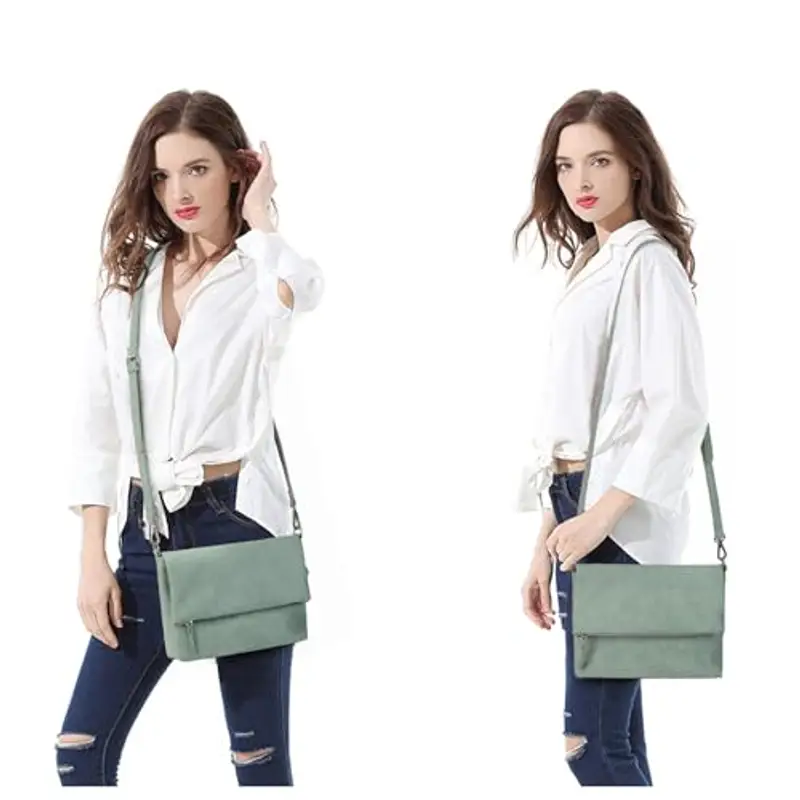 Gladdon borsa tracolla donna, borse donna con 3 scomparti, cartella con multitasche per contenere ciò di cui una donna ha bisogno, morbida e facile da usare miniatura 2