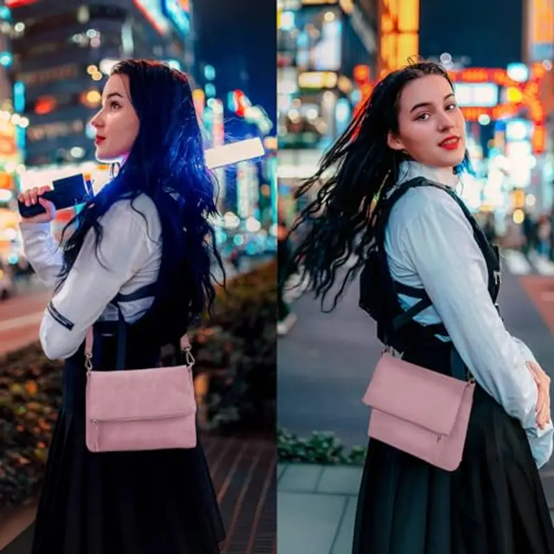 Gladdon borsa tracolla donna, borse donna con 3 scomparti, cartella con multitasche per contenere ciò di cui una donna ha bisogno, morbida e facile da usare miniatura 2