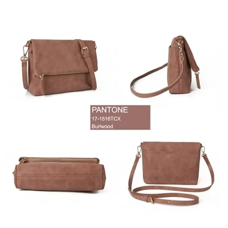 Gladdon borsa tracolla donna, borse donna con 3 scomparti, cartella con multitasche per contenere ciò di cui una donna ha bisogno, morbida e facile da usare miniatura 2