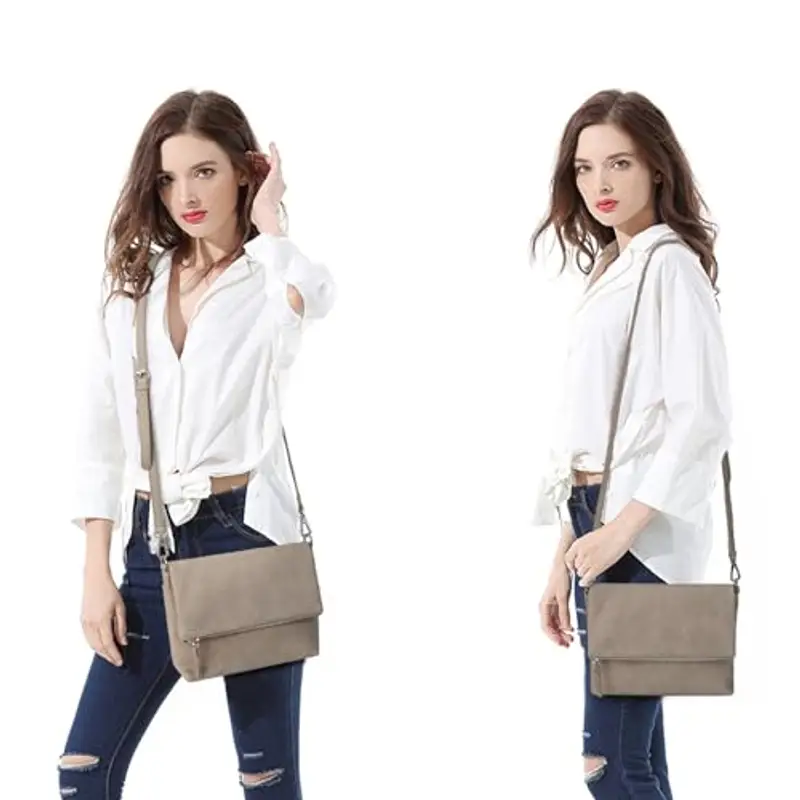 Gladdon borsa tracolla donna, borse donna con 3 scomparti, cartella con multitasche per contenere ciò di cui una donna ha bisogno, morbida e facile da usare miniatura 2