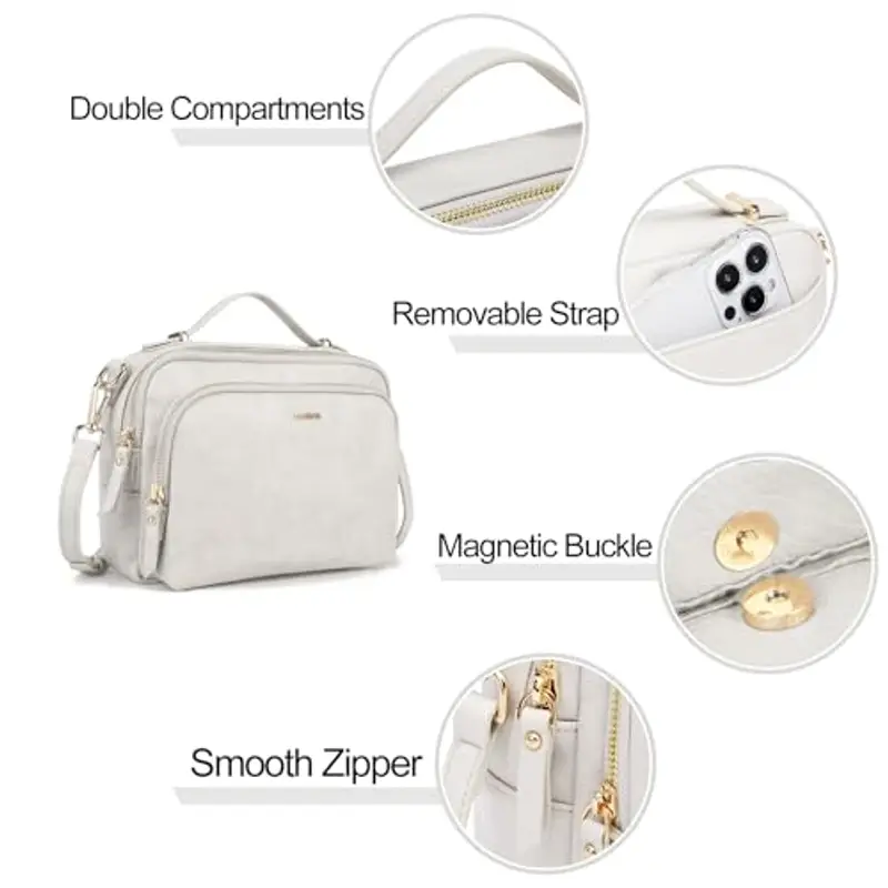 Gladdon Borsa a tracolla Donna Bianco 2464380 miniatura 3