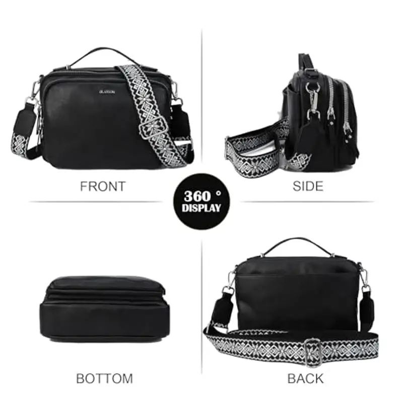 Gladdon Borsa a tracolla Donna Nero 1209371 miniatura 3