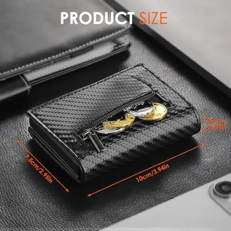 GlasFlength Portamonete Uomo Nero 943162 miniatura 2