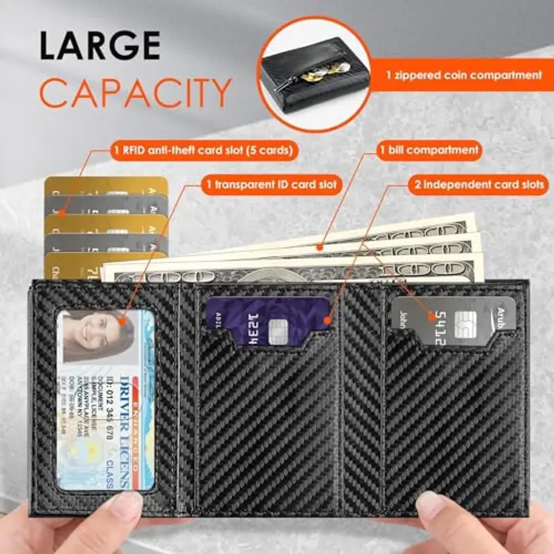 GlasFlength Portamonete Uomo Nero 943162 miniatura 3