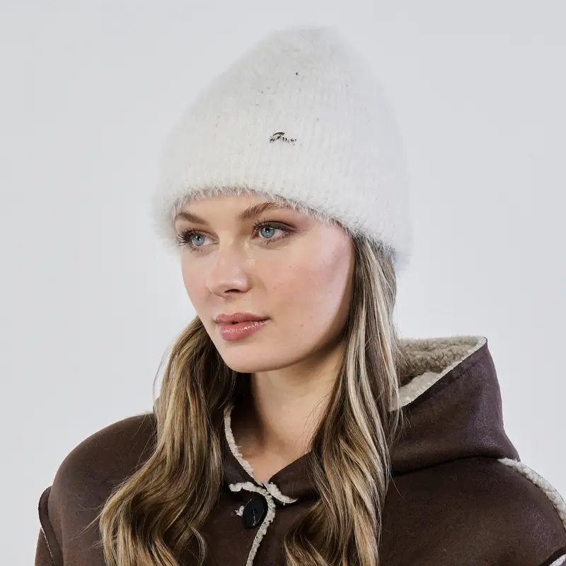 Cuffia bianca con glitter