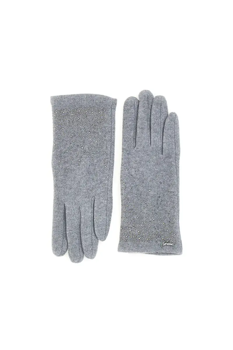 Guanti grigi con strass applicati Gianmarco Venturi CLASS 62682 [GRIGIO] miniatura 4