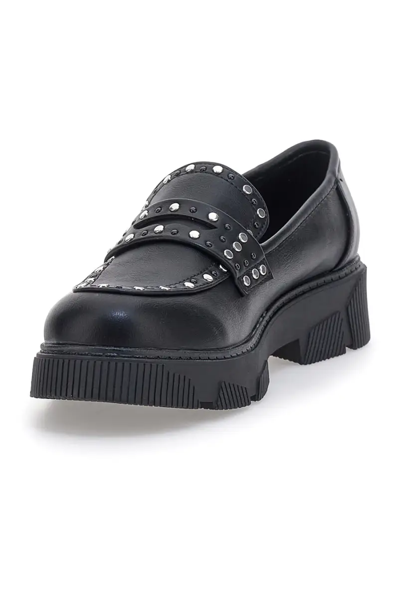 Mocassino Nero Con Borchie Gianmarco Venturi 0322 [NERO] miniatura 3