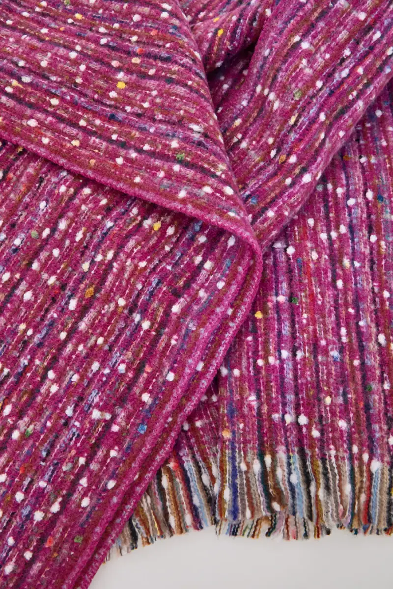 Sciarpa fucsia a coste multicolor calda GianMarco Venturi CLASS 62624 [FUXIA] miniatura 2