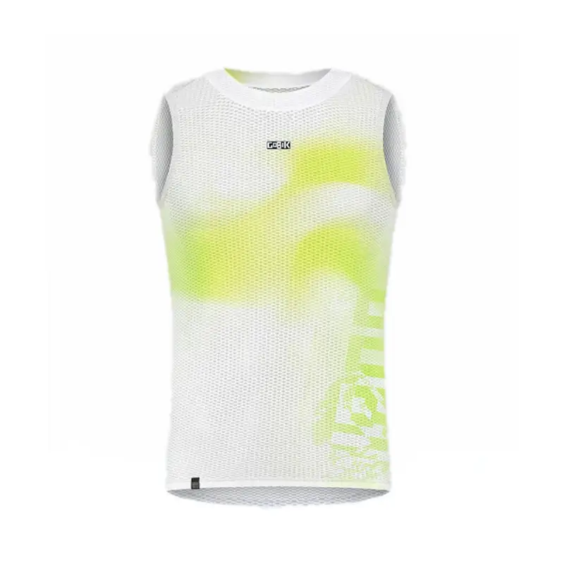 Canotta Ciclismo Second Skin Bianco Verde Lime Uomo XL