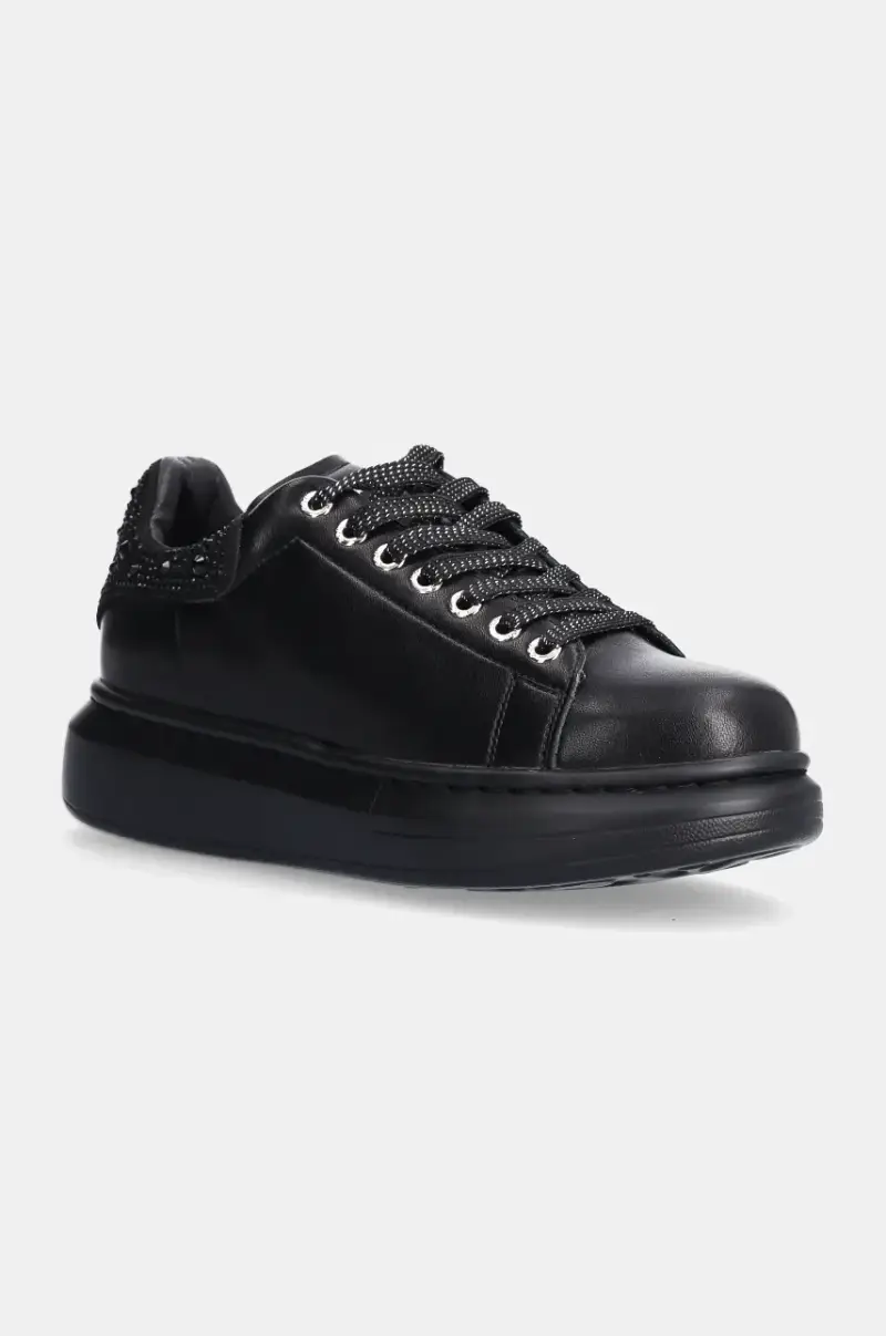 sneakers in pelle colore nero OO2N4004 BLACK