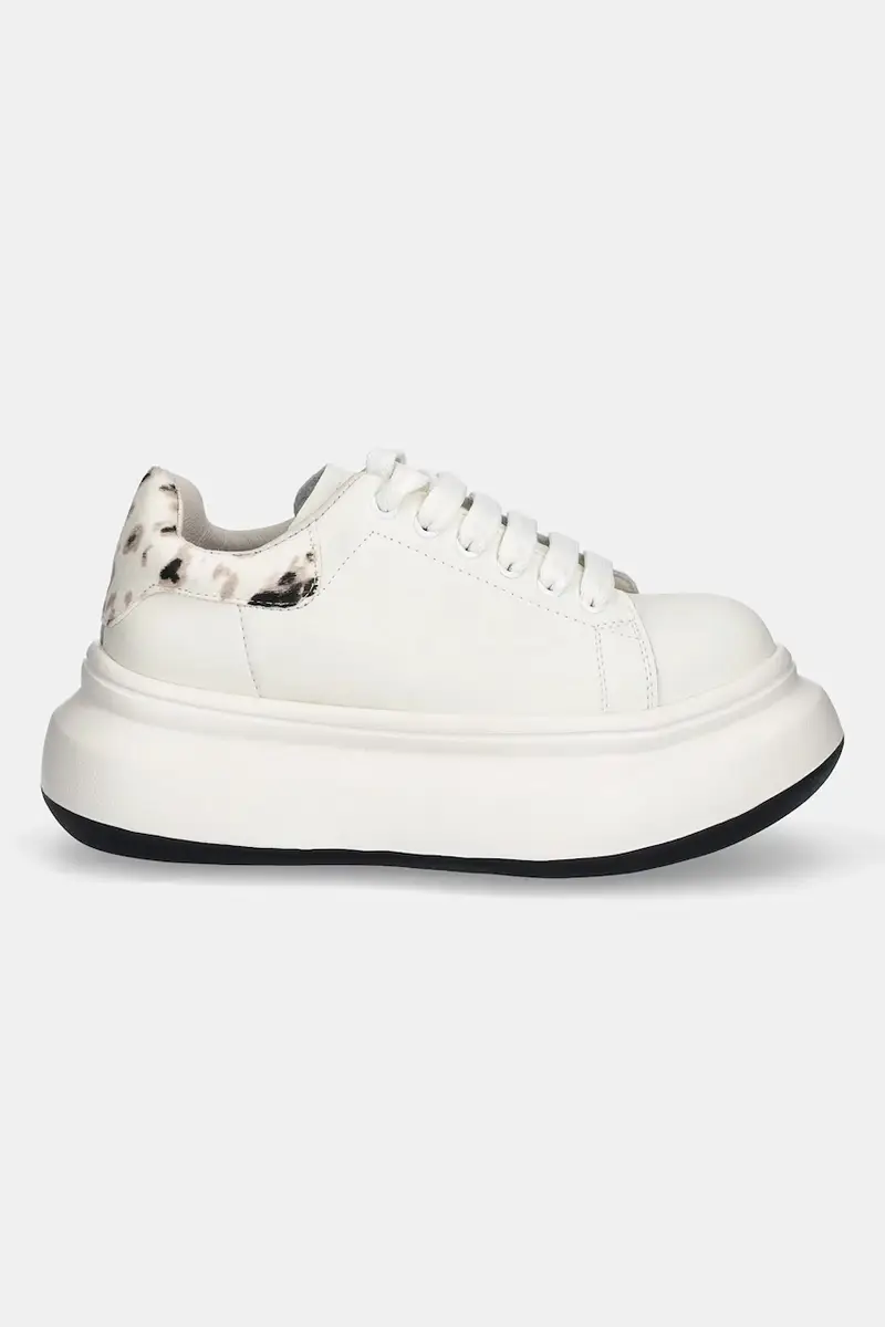 sneakers in pelle donna colore beige SS2N4002 WHITE miniatura 2