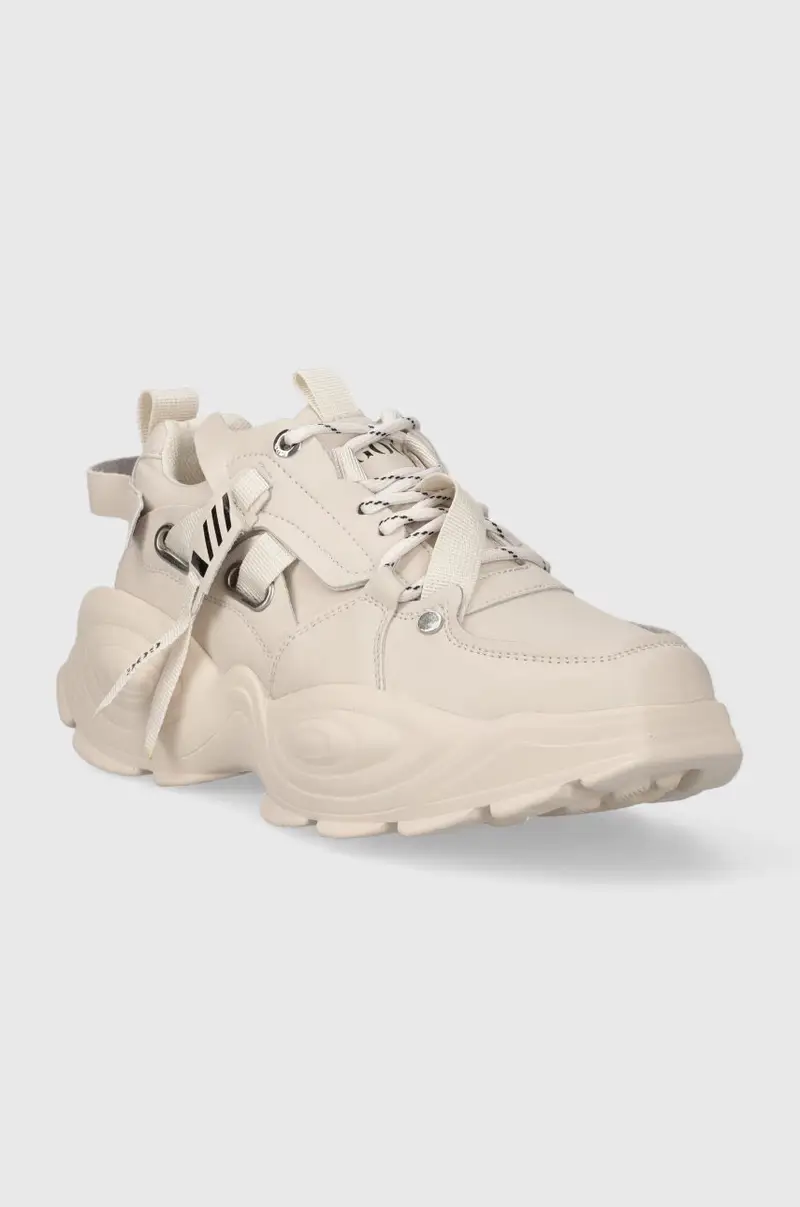 sneakers in pelle MM2N4015.BEIGE miniatura 2