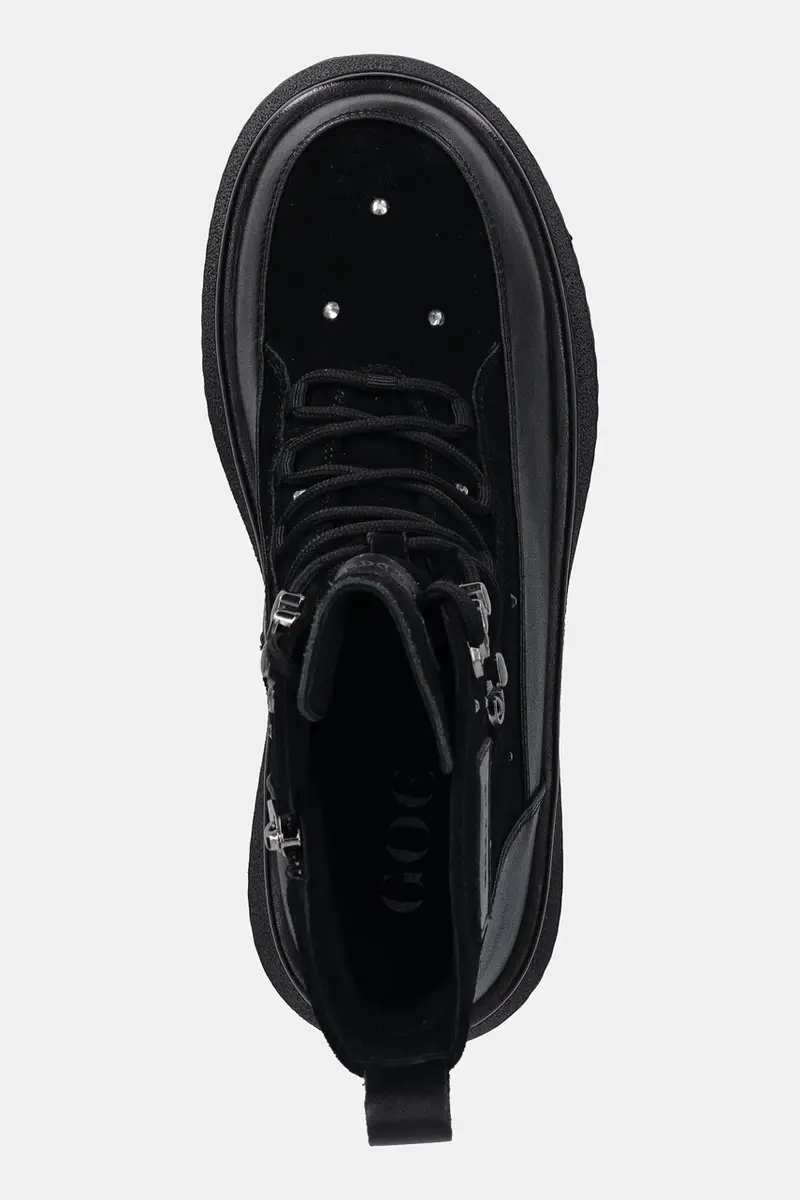 stivaletti alla caviglia in pelle colore nero SS2N4140 BLACK miniatura 4