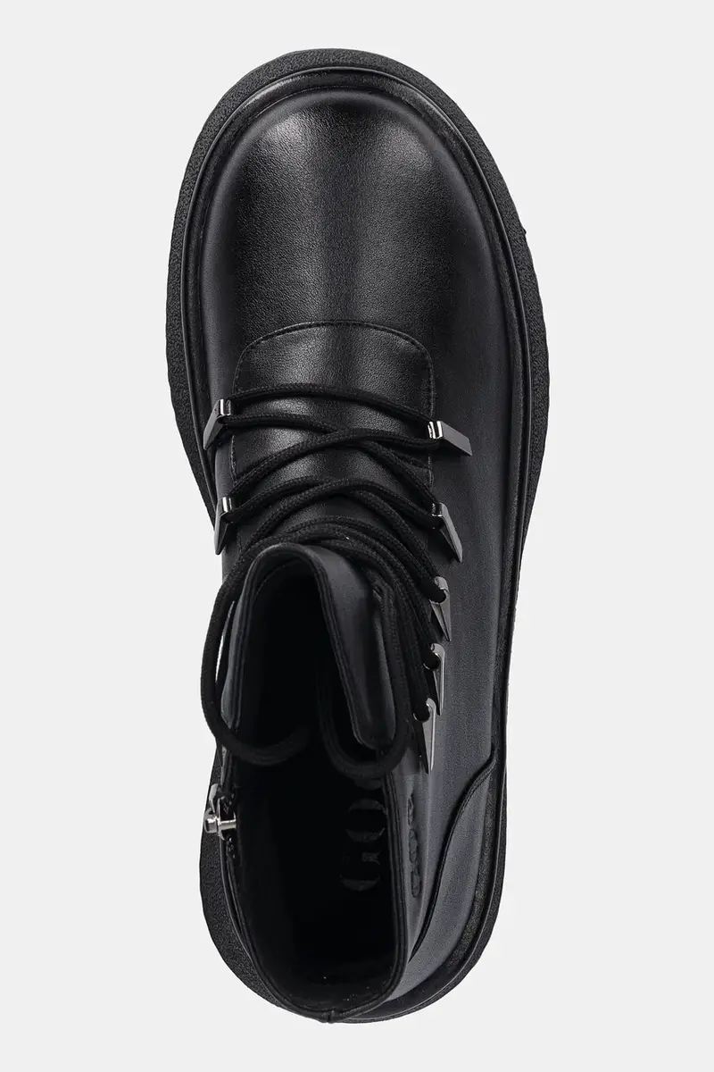 stivaletti alla caviglia in pelle colore nero SS2N4141 BLACK miniatura 4