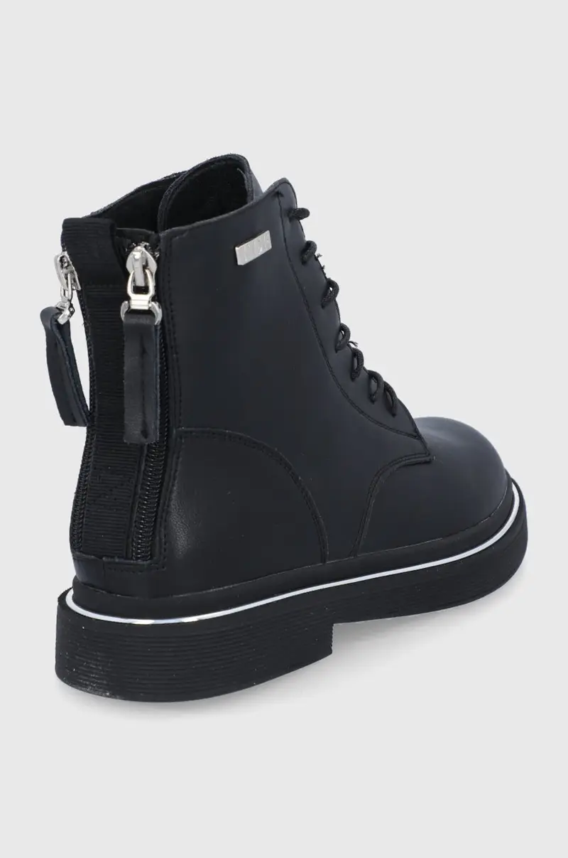 stivaletti alla caviglia in pelle donna Nero miniatura 3