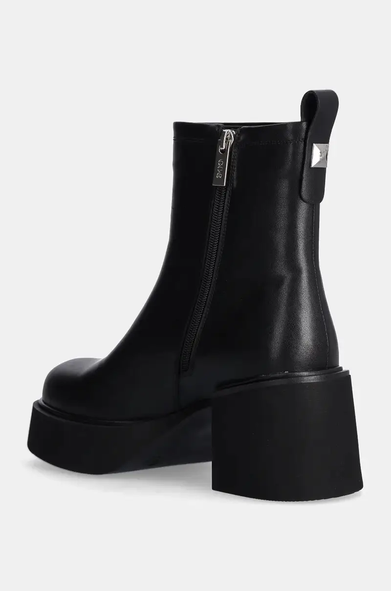 stivaletti alla caviglia in pelle Nero miniatura 3