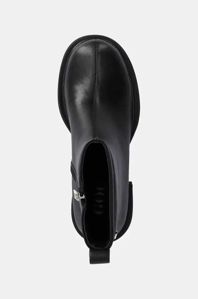 stivaletti alla caviglia in pelle Nero miniatura 4