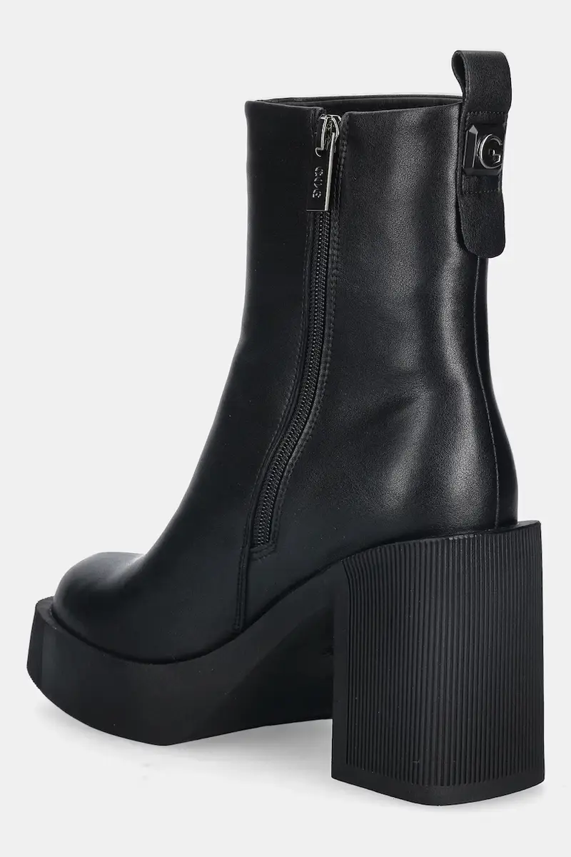 stivaletti alla caviglia in pelle Nero miniatura 3