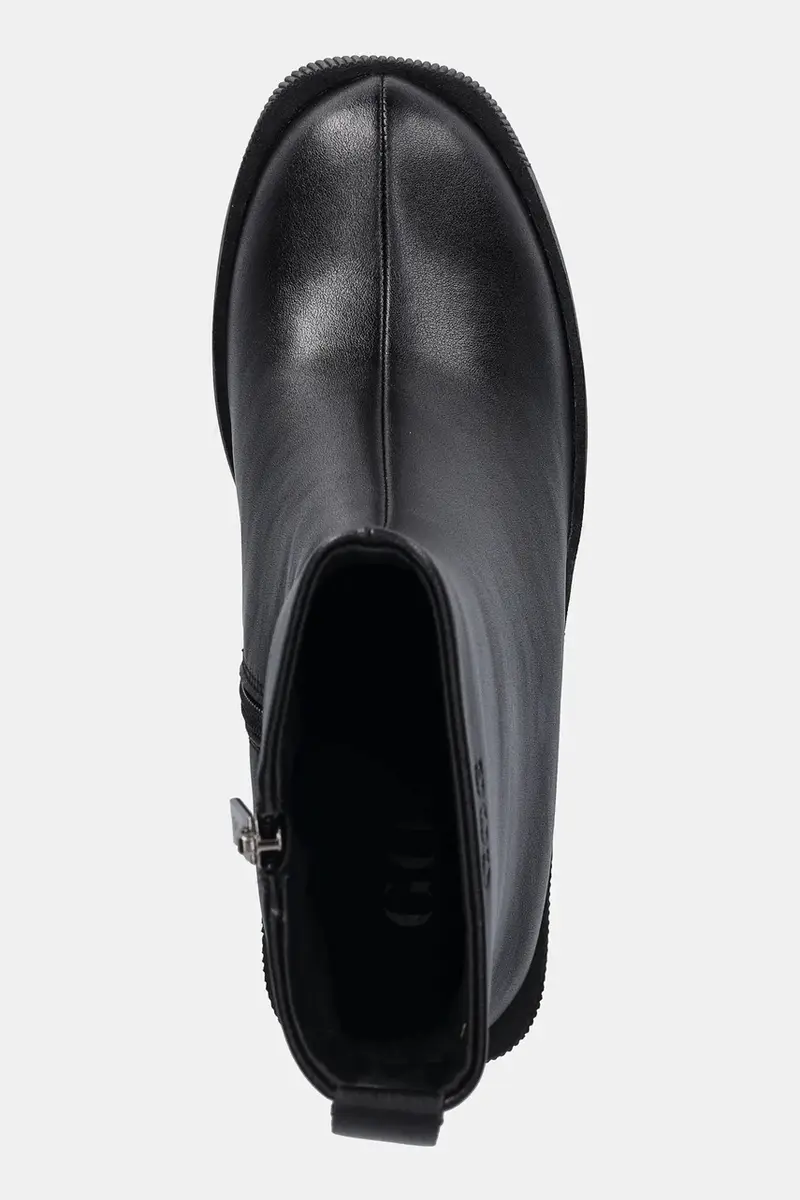 stivaletti alla caviglia in pelle Nero miniatura 4