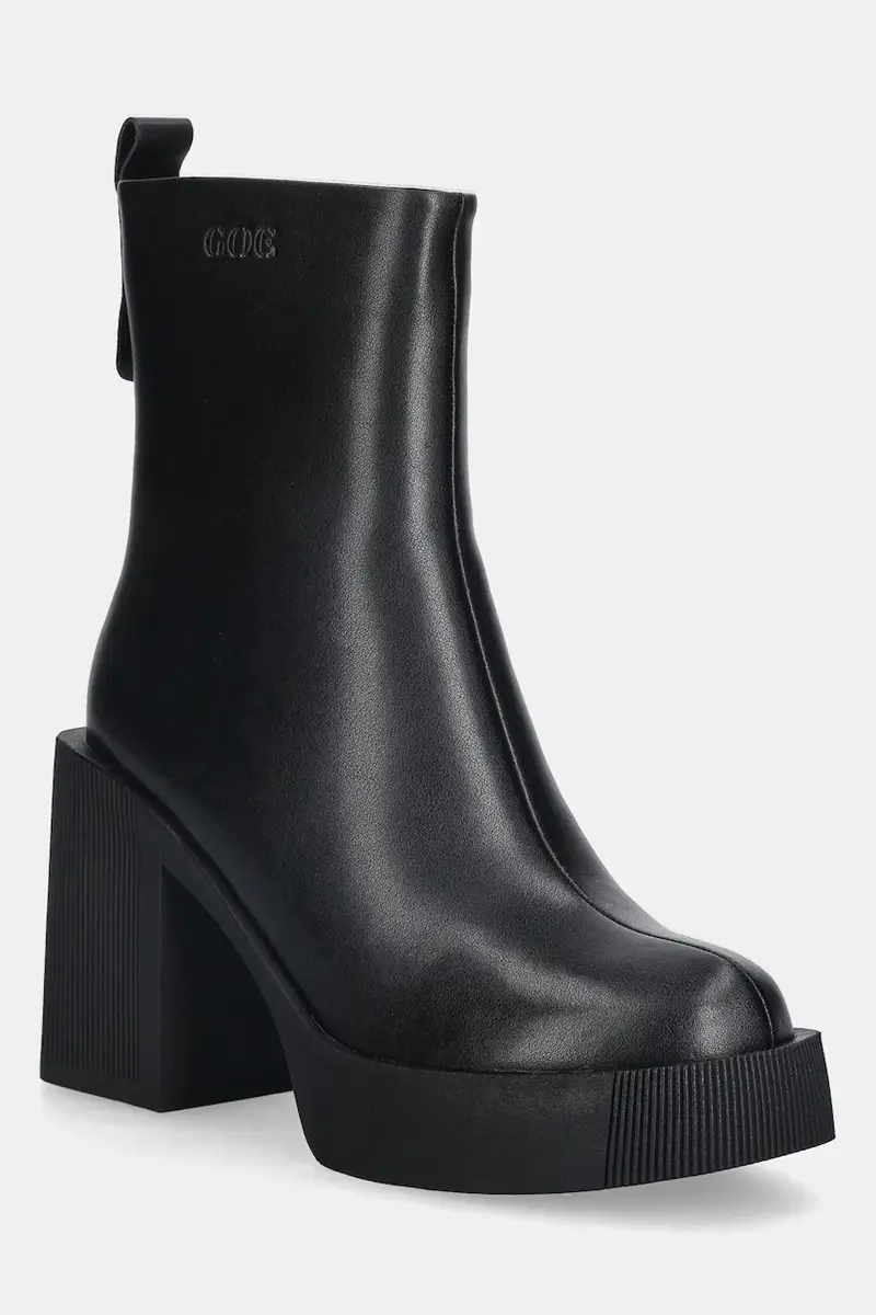 stivaletti alla caviglia in pelle Nero