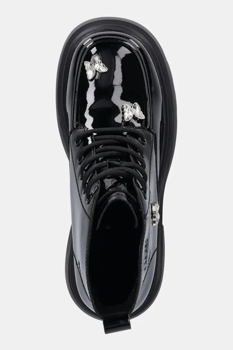 stivaletti alla caviglia in pelle Nero miniatura 4