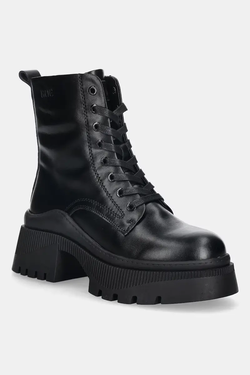 stivali da motociclista in pelle donna colore nero SS2N4123 BLACK