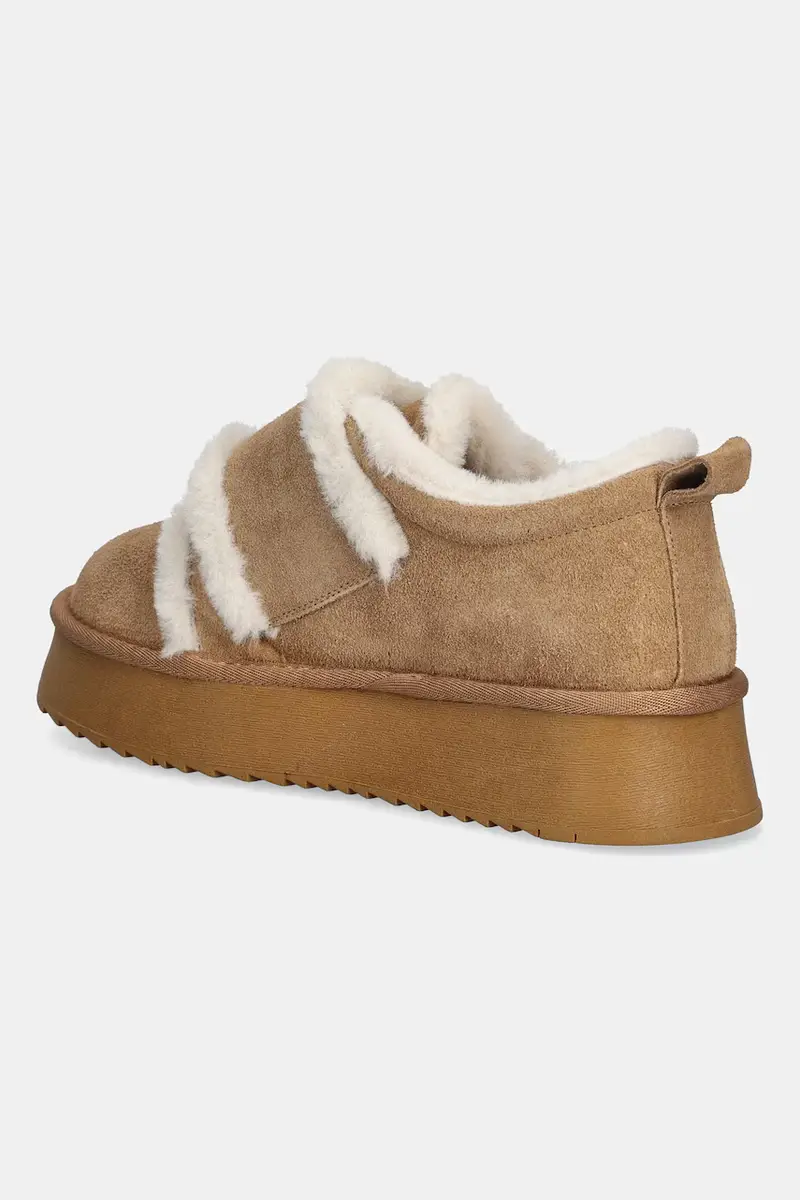 stivali da neve in camoscio Beige miniatura 3