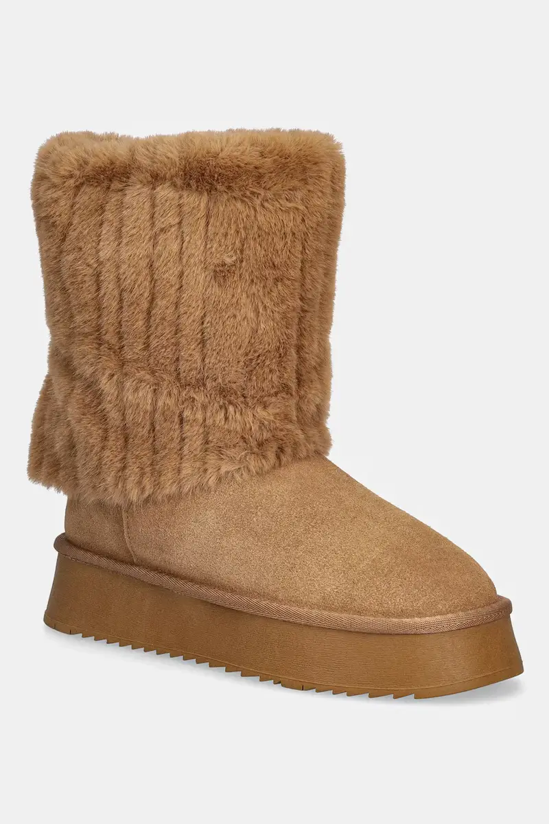 stivali da neve in camoscio colore marrone SS2N4308 BROWN