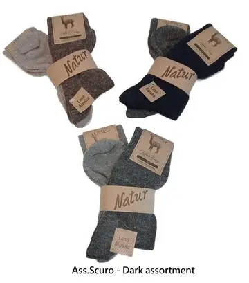 Calzino corto da uomo e da donna in alpaca Goffredo Berenzi 9002 (2 PAIA)