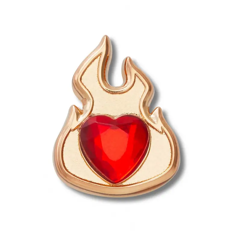 Gold flame with ruby heart