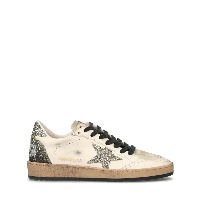BALL STAR Sneaker donna bianca/argento in pelle Vario