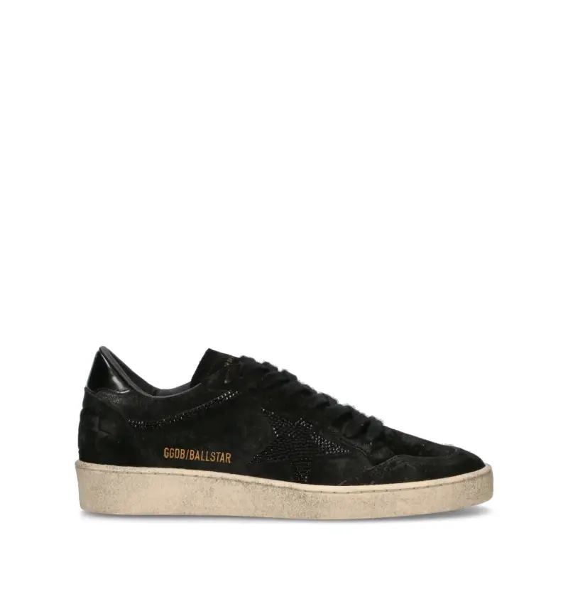 BALL STAR Sneaker donna nera con swarovski Vario