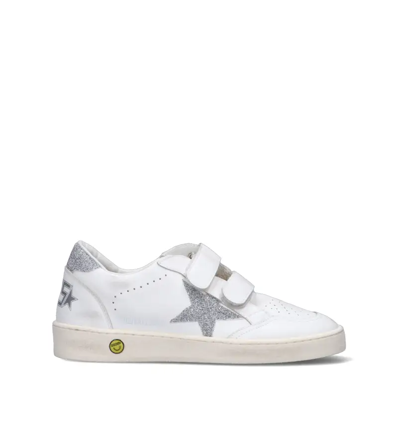 BALL STAR STRAP Sneaker ragazza bianca/argento in pelle Vario