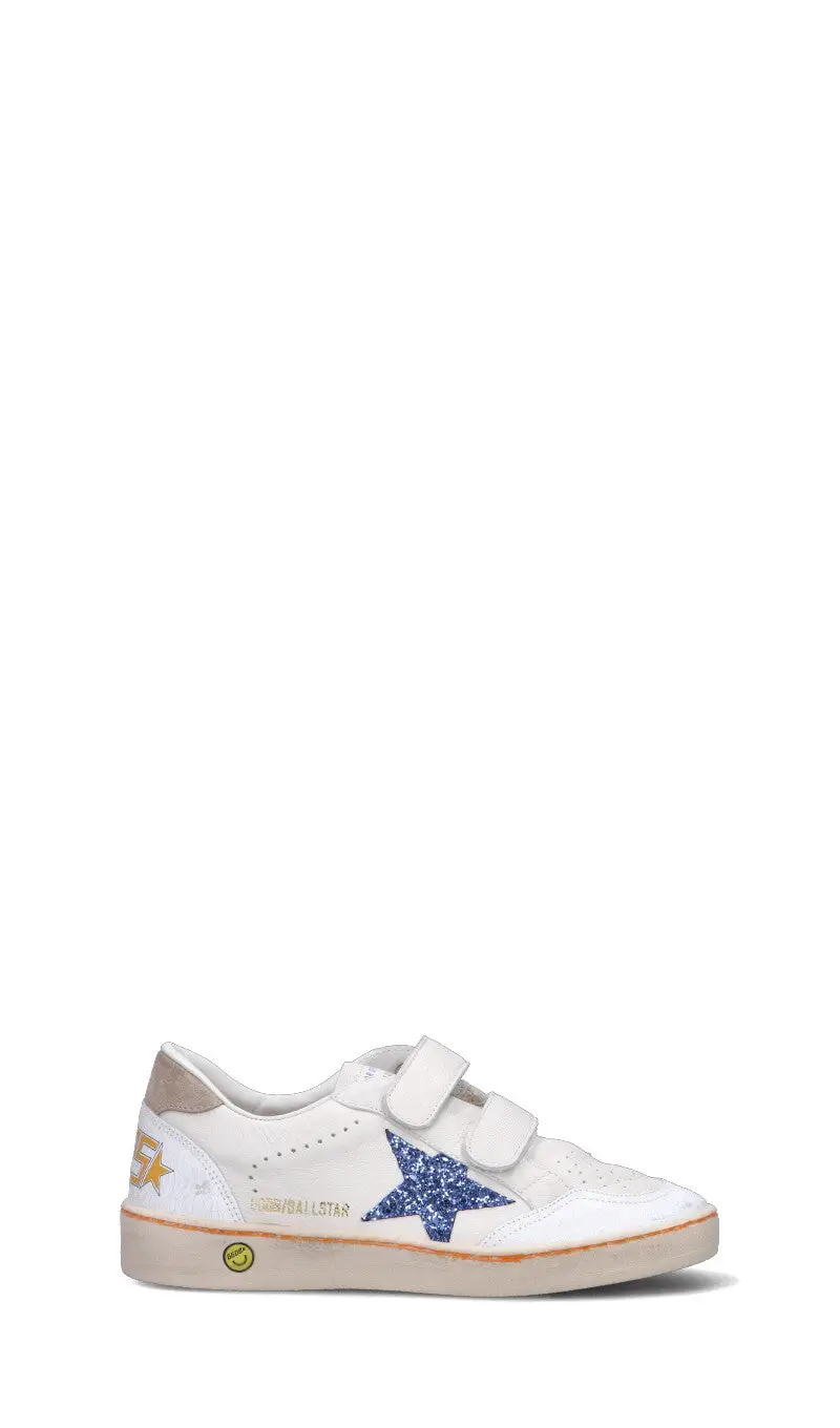 BALL STAR STRAP Sneaker ragazza bianca/azzurra in pelle Vario