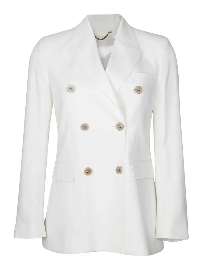 blazer doppiopetto in misto lana Nero