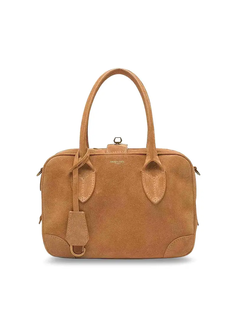 Borsa A Tracolla Vita Bag In Suede Cammello