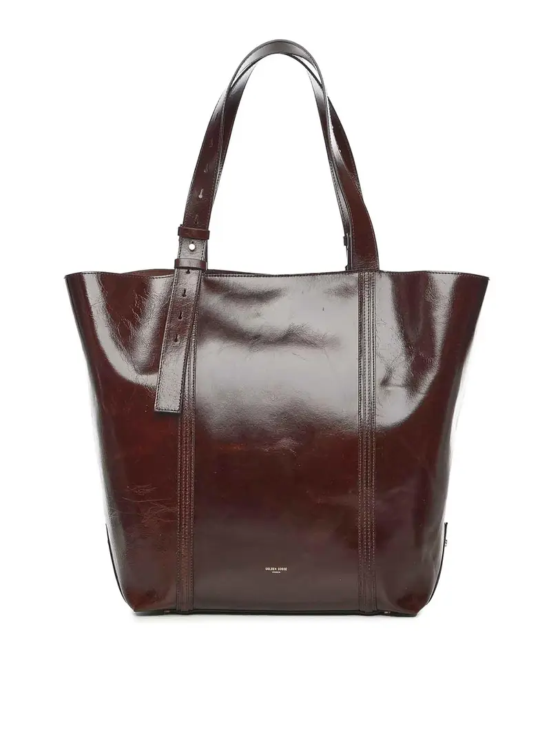 Borsa tote con logo Marrone Scuro