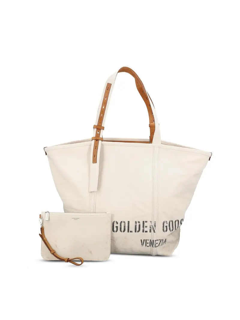 Borsa Tote Golden Goose In Canvas BEIGE