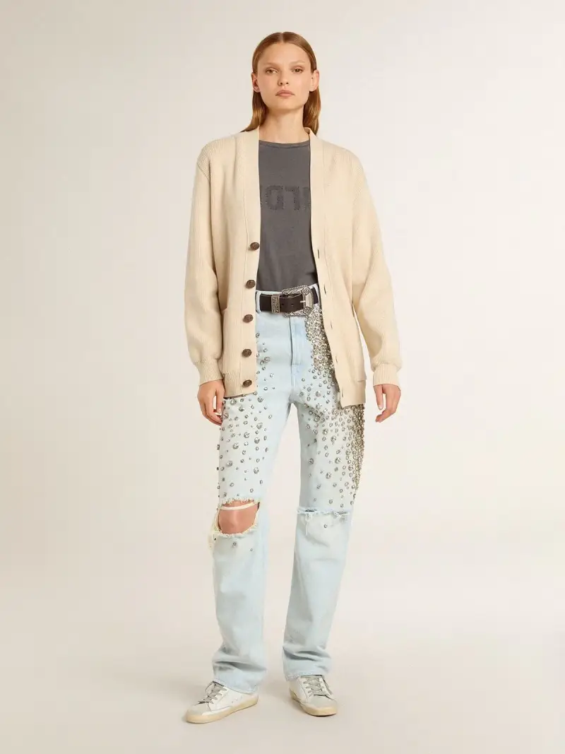 Golden Goose Cardigan Bianco 4220287 miniatura 3