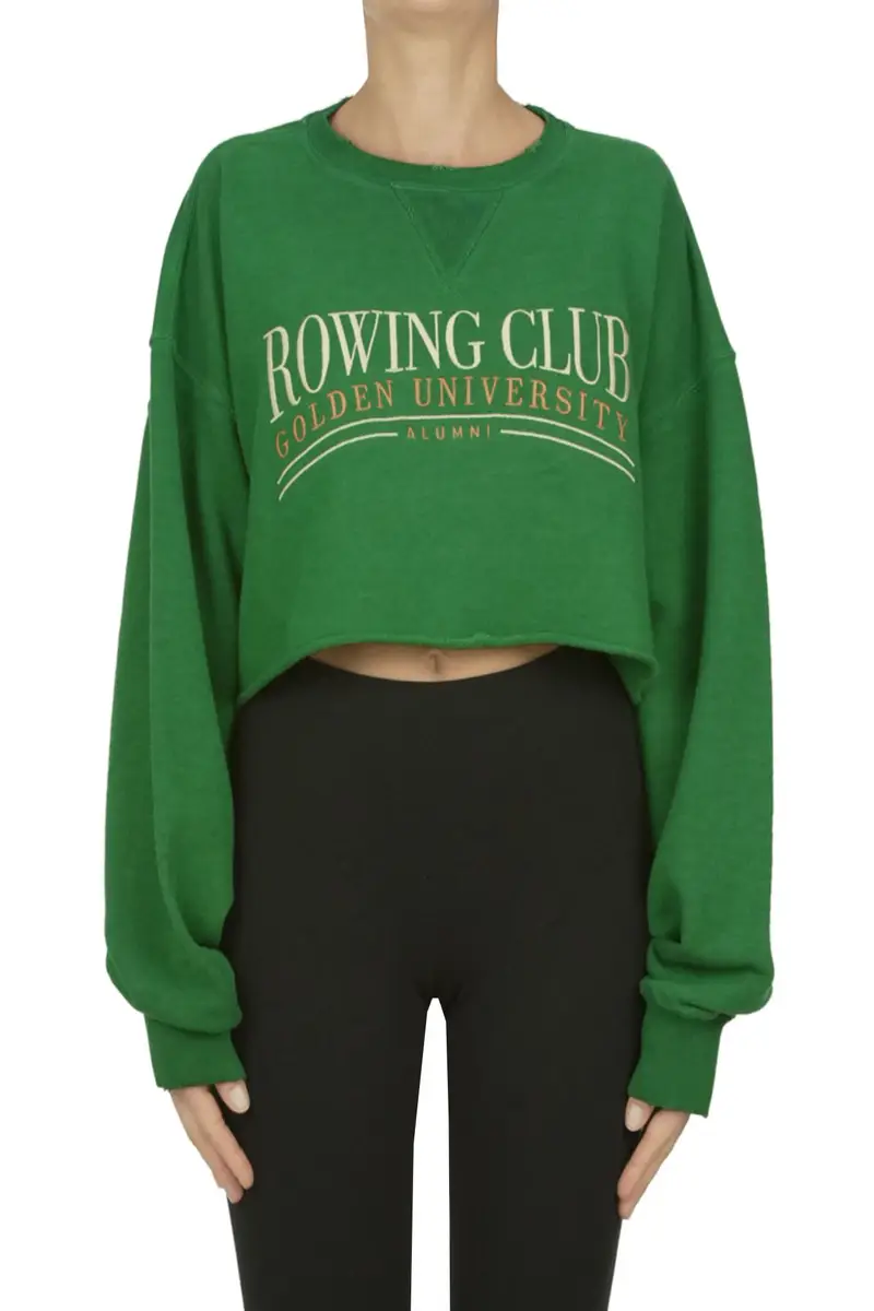 Felpa cropped Louisa Verde