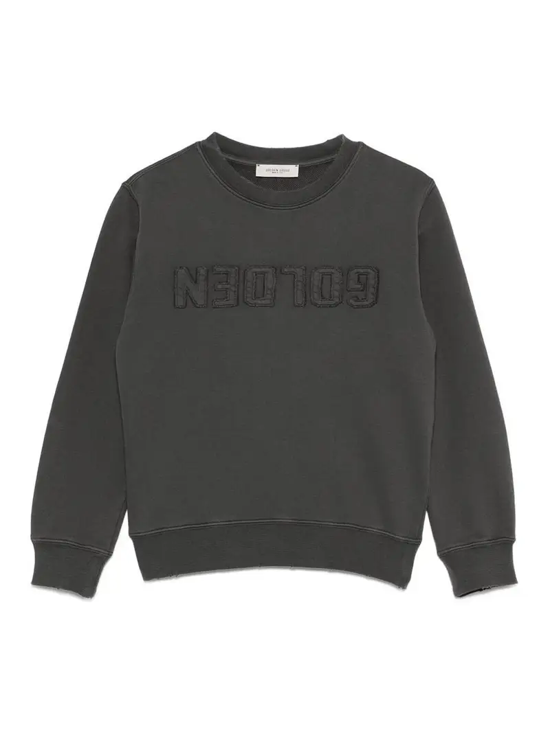 Felpa Con Logo In Rilievo Grigio