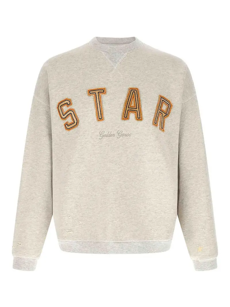 Felpa con toppa Grigio