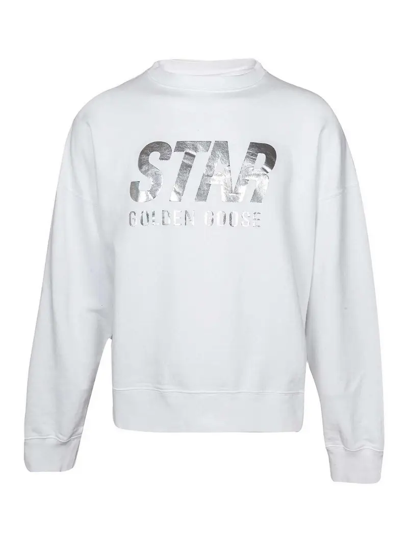 Felpa Crewneck In Cotone Colore Bianco Beige