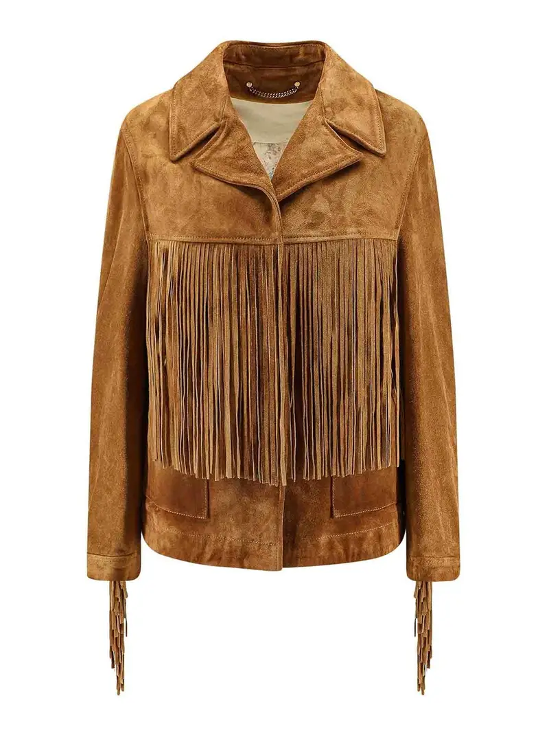 Giacca Olinda In Suede Marrone