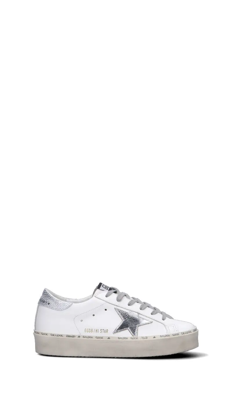 HI STAR Sneaker donna bianca/argento in pelle Vario