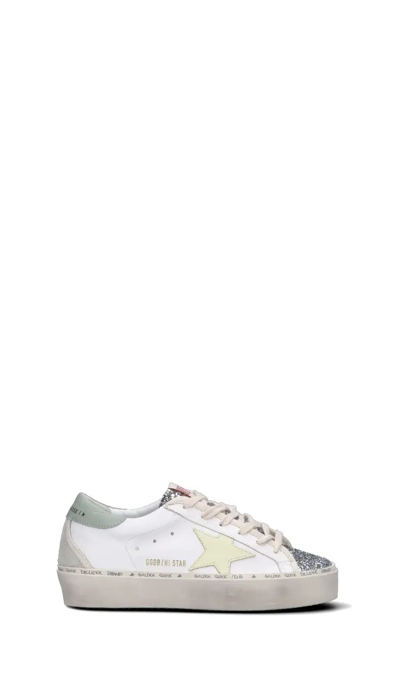 HI STAR Sneaker donna bianca/gialla/verde in pelle Vario