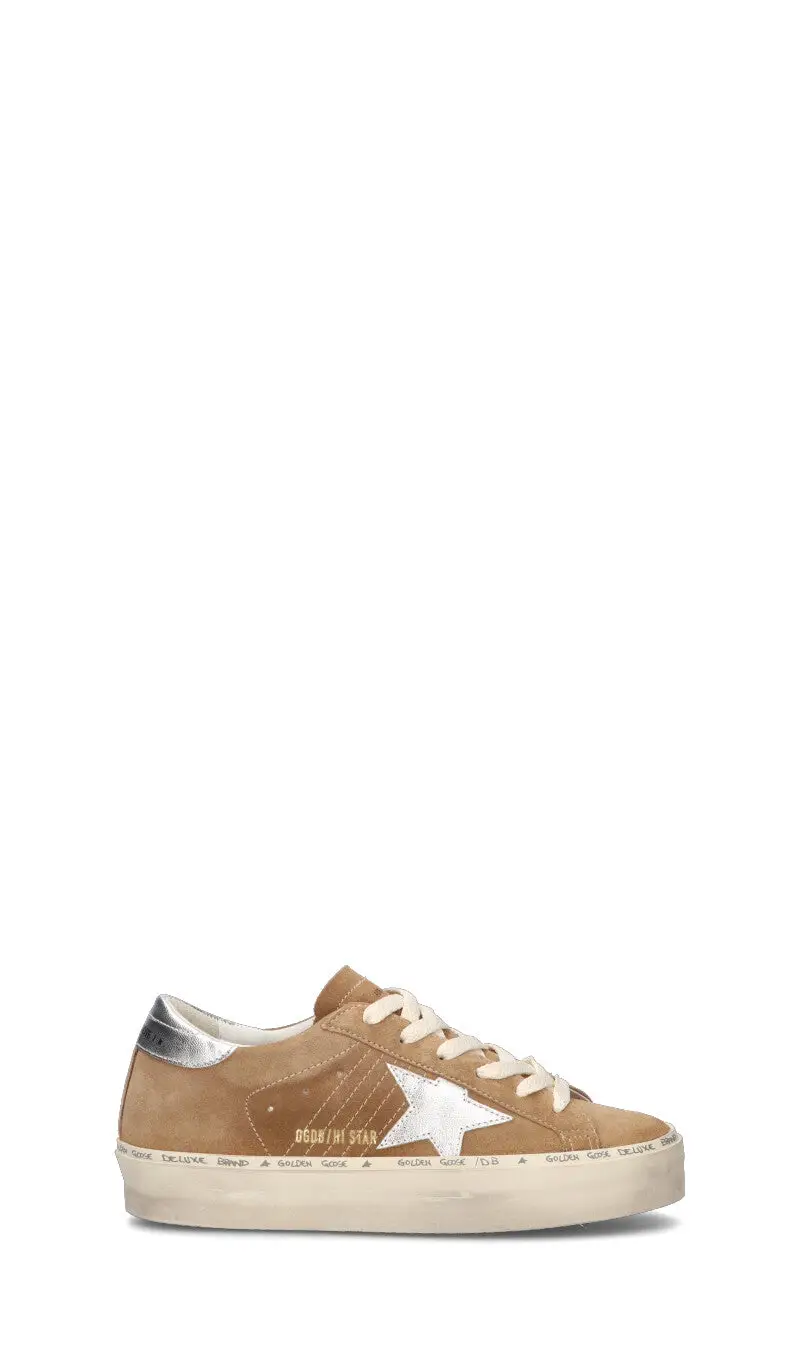 HI STAR Sneaker donna chestnut e argento in suede Vario