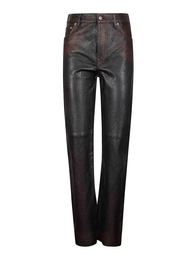 Journey Ws Straight Pant Peg Nappa Pelle Beige